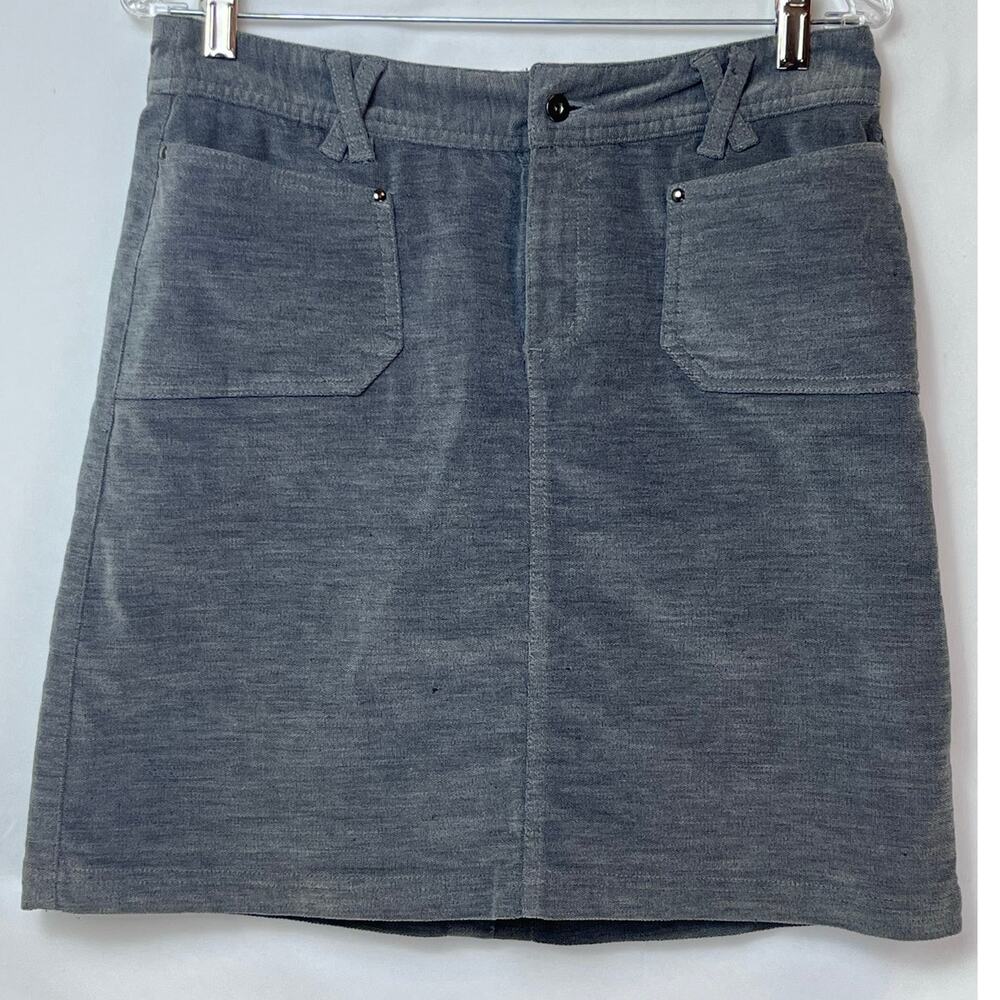 Merrell Women's Size 6 Gray Velvet A-Line Winter Mini Skirt